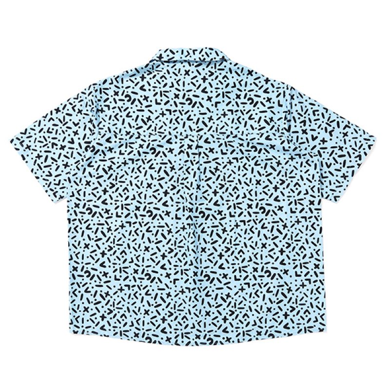画像2: CHALLENGER/S/S CHIP PRINTED SHIRT（LT BLUE）［チッププリントシャツ-24春夏］