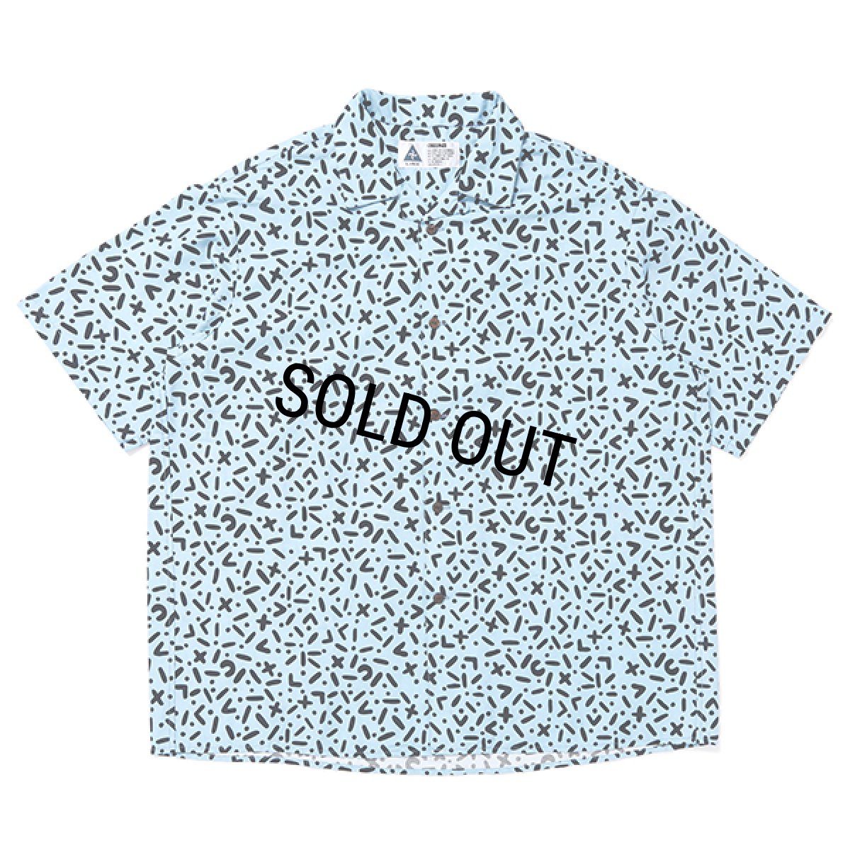 画像1: CHALLENGER/S/S CHIP PRINTED SHIRT（LT BLUE）［チッププリントシャツ-24春夏］ (1)