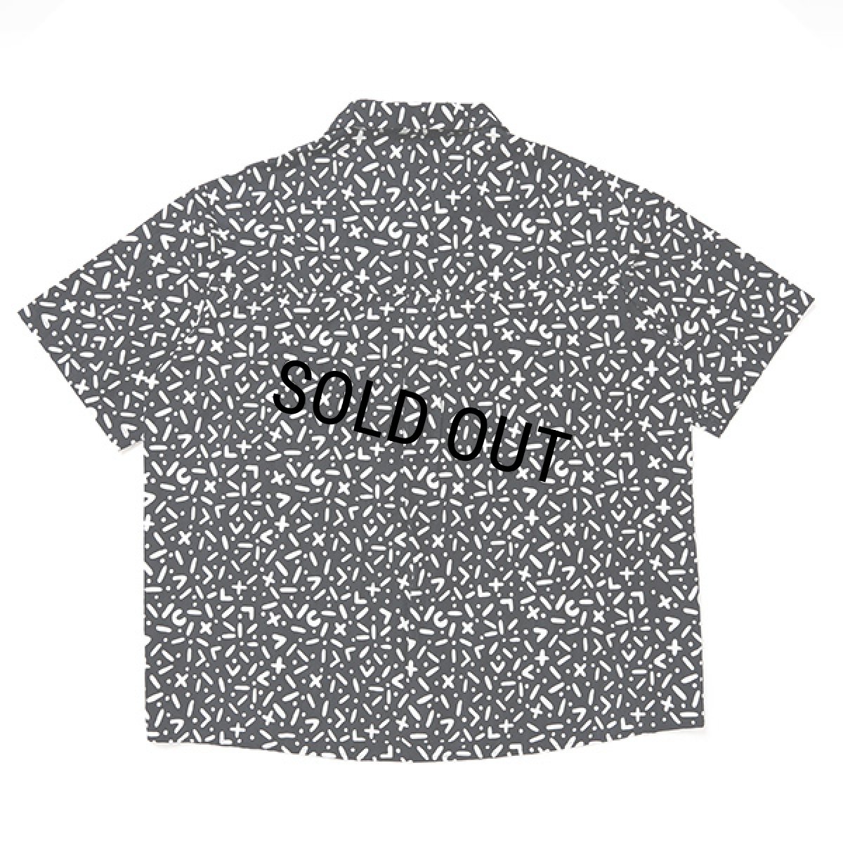 画像2: CHALLENGER/S/S CHIP PRINTED SHIRT（BLACK）［チッププリントシャツ-24春夏］ (2)