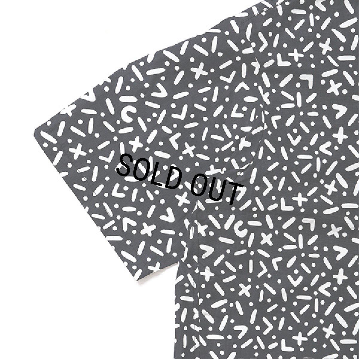 画像4: CHALLENGER/S/S CHIP PRINTED SHIRT（BLACK）［チッププリントシャツ-24春夏］ (4)