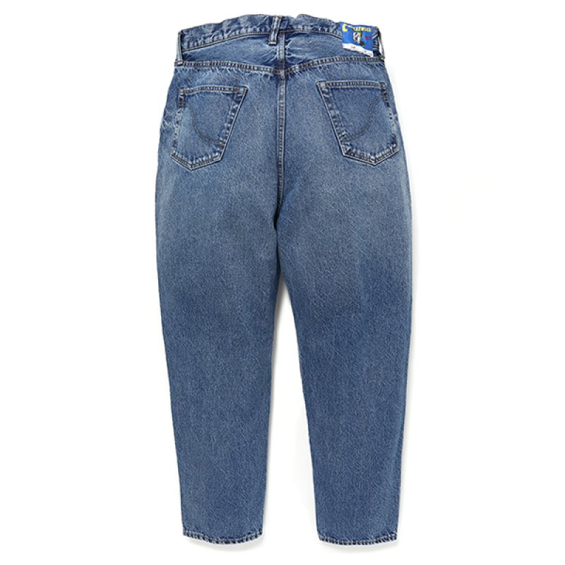 画像2: CHALLENGER/WIDE WASHED DENIM PANTS（WASHED INDIGO）［ワイドウォッシュドデニムパンツ-24春夏］