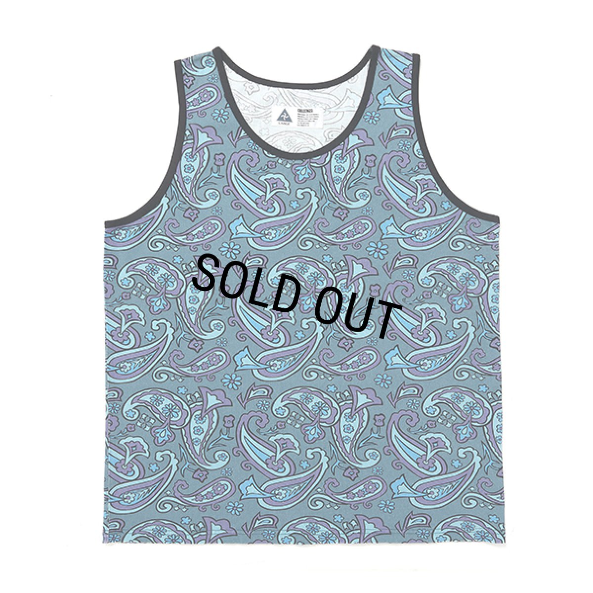 画像1: CHALLENGER/PAISLEY TANKTOP（BLUE GRAY/PURPLE）［ペイズリータンクトップ-24春夏］ (1)