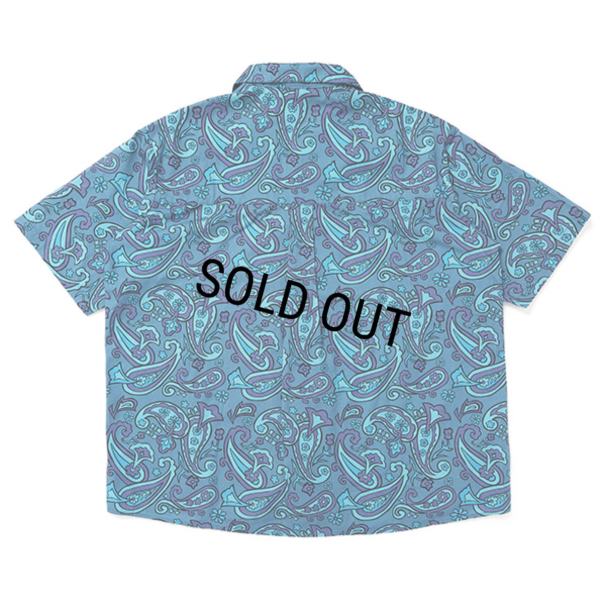 画像2: CHALLENGER/S/S PAISLEY SHIRT（BLUE GRAY/PURPLE）［ペイズリーシャツ-24春夏］ (2)