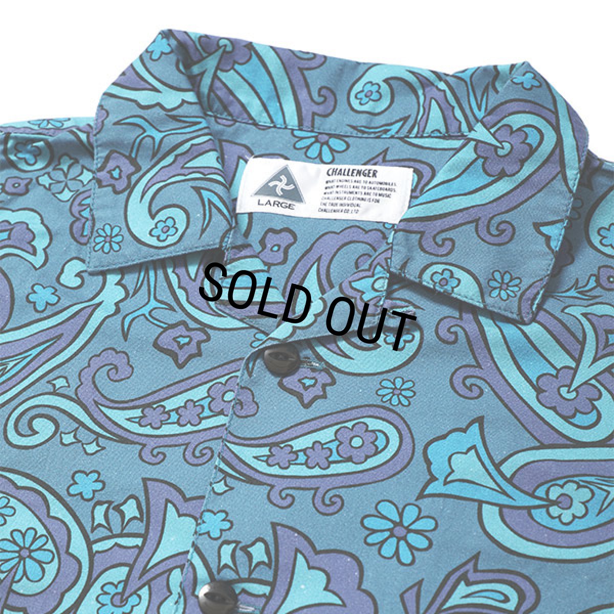 画像3: CHALLENGER/S/S PAISLEY SHIRT（BLUE GRAY/PURPLE）［ペイズリーシャツ-24春夏］ (3)