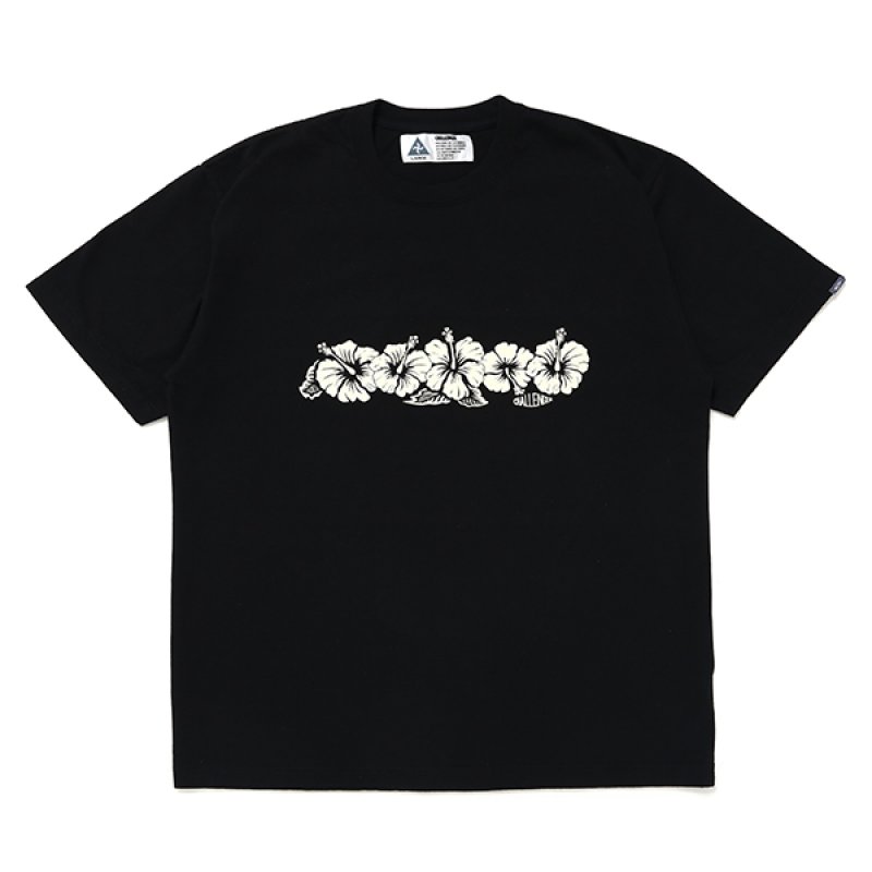 画像1: CHALLENGER/HIBISCUS TEE（BLACK）［プリントT-24春夏］