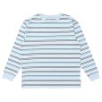 画像1: CHALLENGER/L/S STRIPE BORDER TEE（LT BLUE）［ストライプボーダー長袖T-24春夏］ (1)