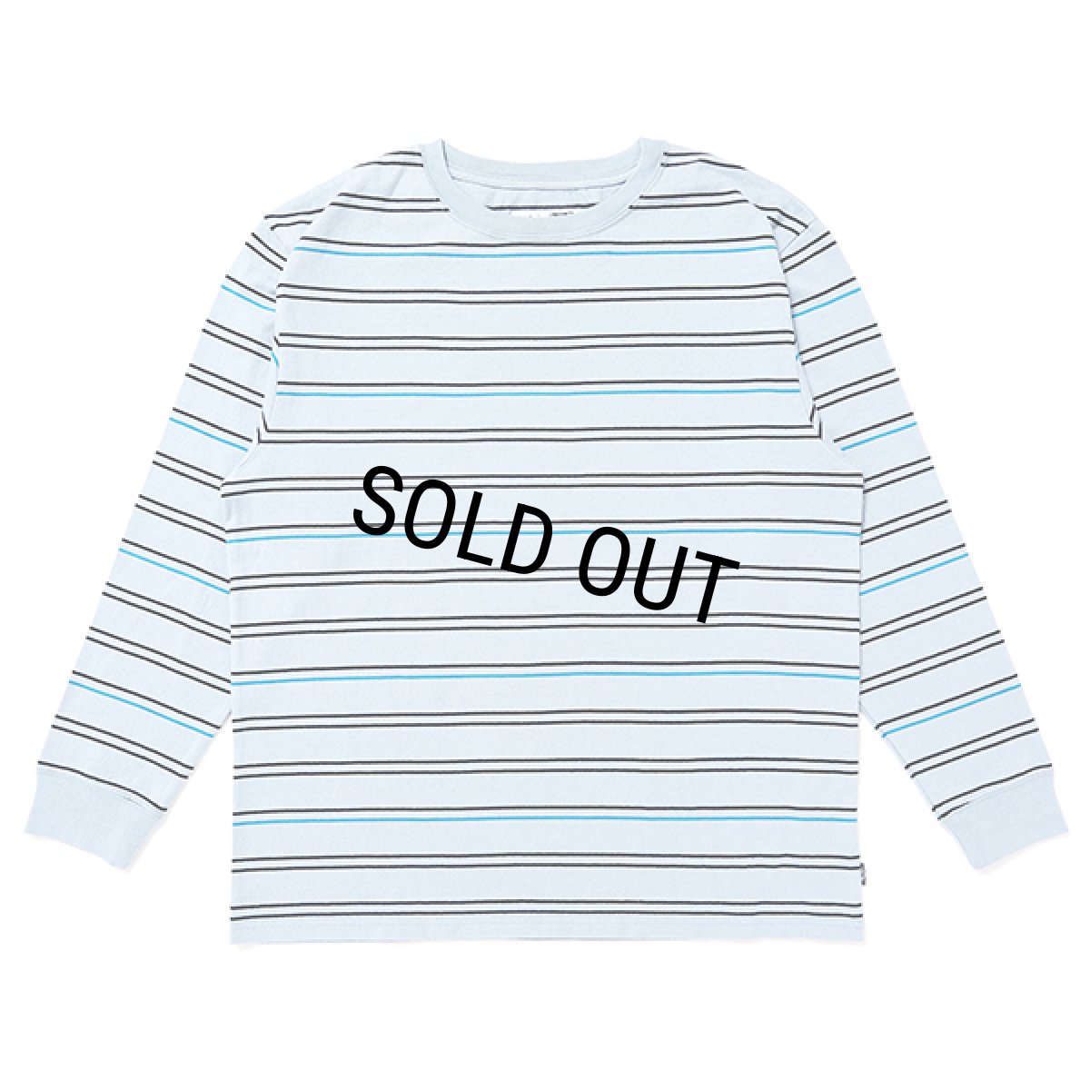画像1: CHALLENGER/L/S STRIPE BORDER TEE（LT BLUE）［ストライプボーダー長袖T-24春夏］ (1)