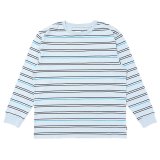 CHALLENGER/L/S STRIPE BORDER TEE（LT BLUE）［ストライプボーダー長袖T-24春夏］