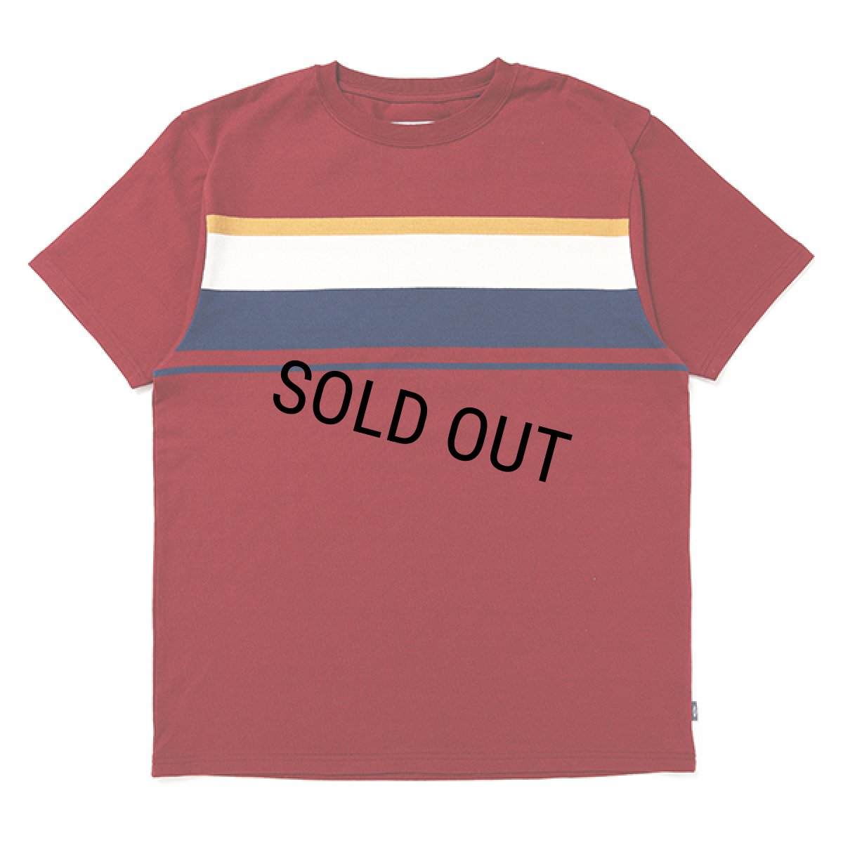 画像1: CHALLENGER/S/S MULTI BORDER TEE（BURGUNDY）［マルチボーダーT-24春夏］ (1)