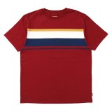 CHALLENGER/S/S MULTI BORDER TEE（BURGUNDY）［マルチボーダーT-24春夏］