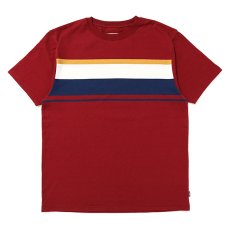 画像1: CHALLENGER/S/S MULTI BORDER TEE（BURGUNDY）［マルチボーダーT-24春夏］ (1)