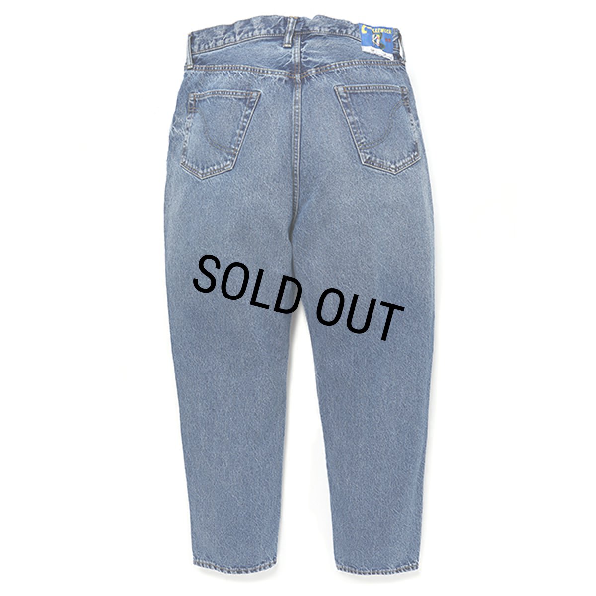 画像2: CHALLENGER/WIDE WASHED DENIM PANTS（WASHED INDIGO）［ワイドウォッシュドデニムパンツ-24春夏］ (2)