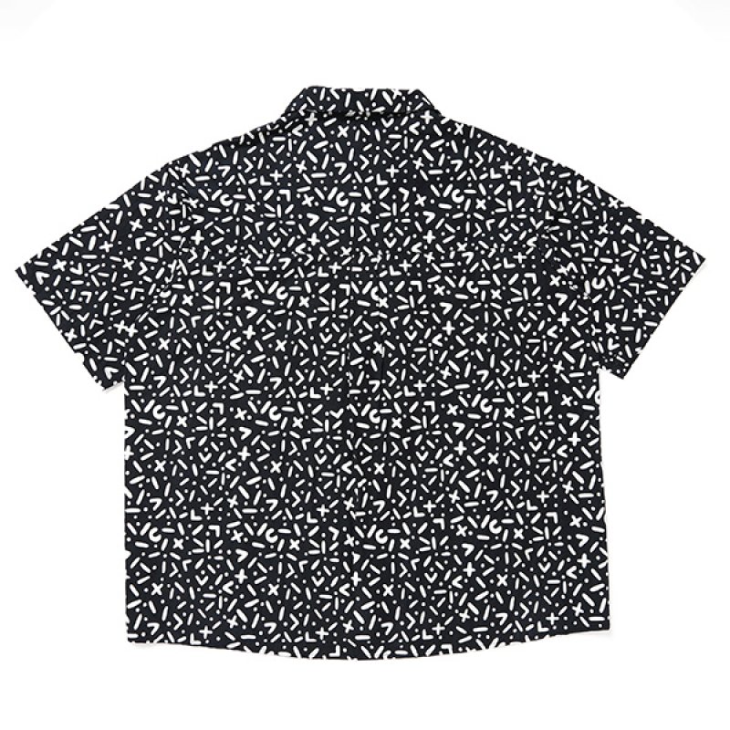 画像2: CHALLENGER/S/S CHIP PRINTED SHIRT（BLACK）［チッププリントシャツ-24春夏］
