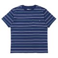 CHALLENGER/S/S STRIPE BORDER PKT TEE（NAVY）［ストライプボーダーポケT-24春夏］