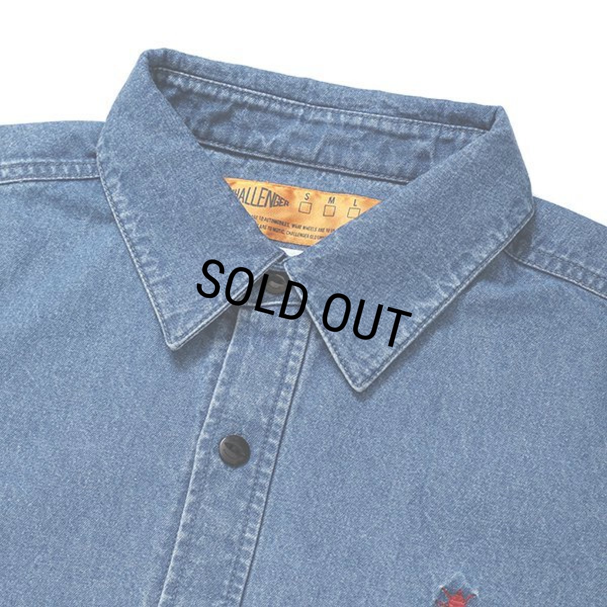 画像3: CHALLENGER/S/S DENIM SHIRT（WASHED INDIGO）［デニムシャツ-24春夏］ (3)