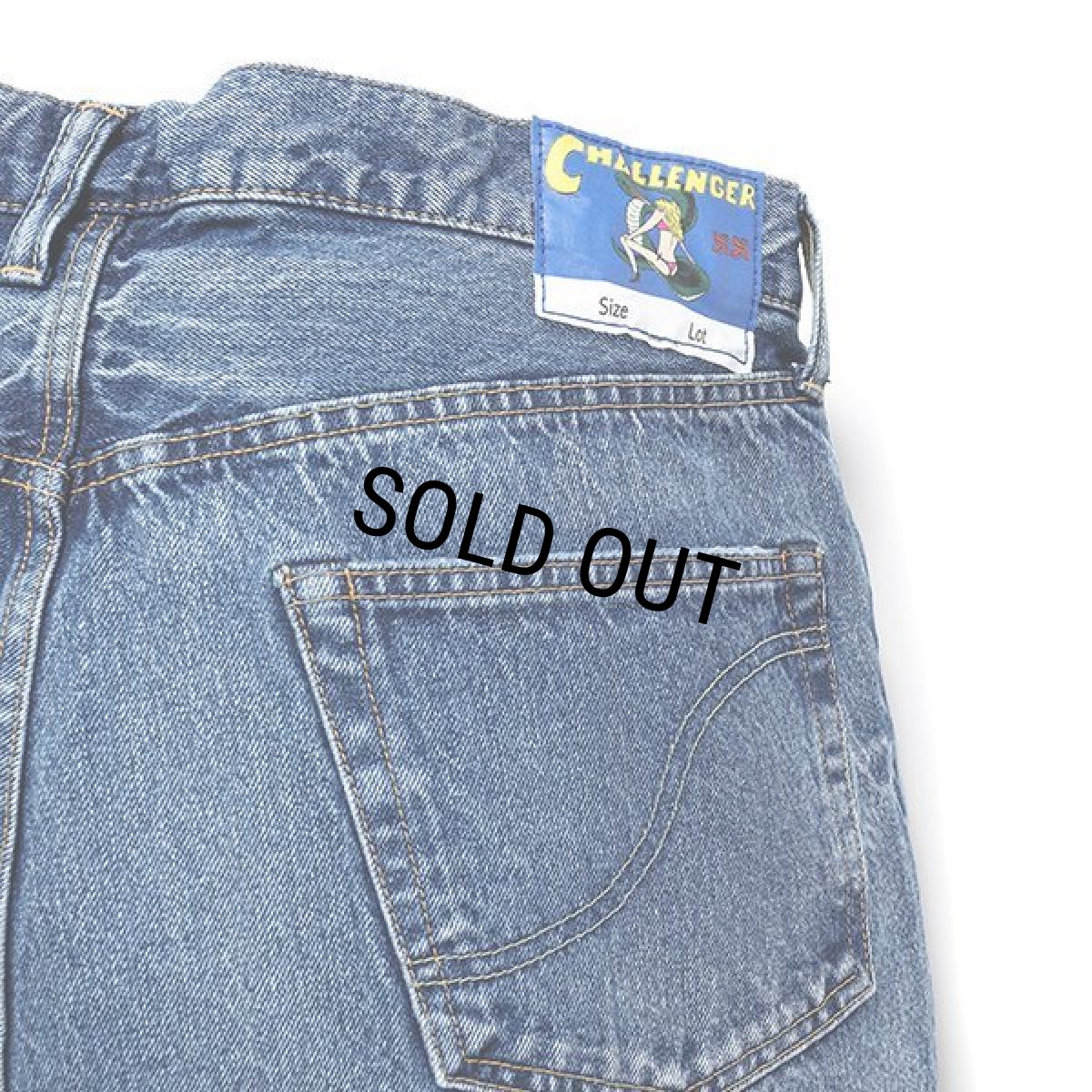 画像7: CHALLENGER/WIDE WASHED DENIM PANTS（WASHED INDIGO）［ワイドウォッシュドデニムパンツ-24春夏］ (7)