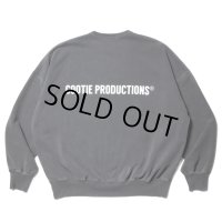 COOTIE PRODUCTIONS/Pigment Dyed Open End Yarn Sweat Crew（Black）［ピグメントダイスウェットクルー-23秋冬］