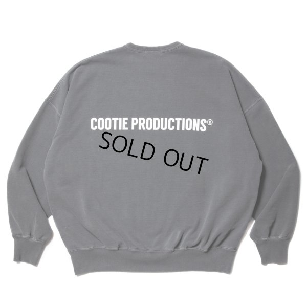 画像1: COOTIE PRODUCTIONS/Pigment Dyed Open End Yarn Sweat Crew（Black）［ピグメントダイスウェットクルー-23秋冬］