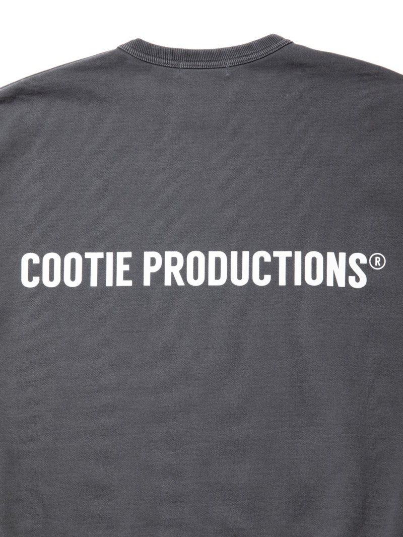画像3: COOTIE PRODUCTIONS/Pigment Dyed Open End Yarn Sweat Crew（Black）［ピグメントダイスウェットクルー-23秋冬］