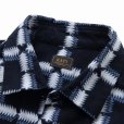 画像3: 【30%OFF】RATS/NATIVE PRINT FLANNEL SHIRT（BLUE）［ネイティブプリントフランネルシャツ-23秋冬］