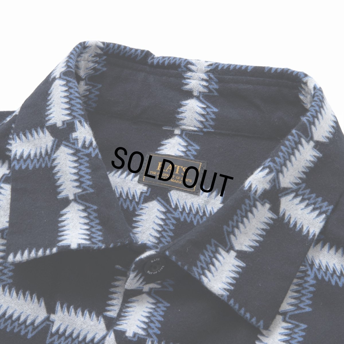 画像3: 【30%OFF】RATS/NATIVE PRINT FLANNEL SHIRT（BLUE）［ネイティブプリントフランネルシャツ-23秋冬］ (3)