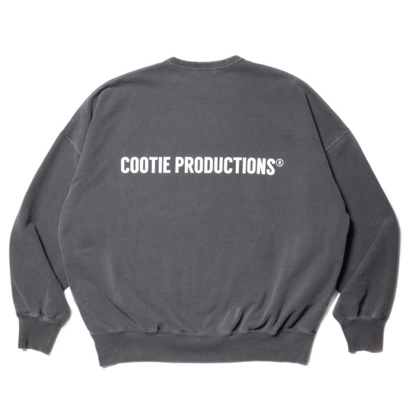 画像2: COOTIE PRODUCTIONS/Pigment Dyed Open End Yarn Sweat Crew（Black）［ピグメントダイスウェットクルー-23秋冬］
