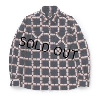 【30%OFF】RATS/NATIVE PRINT FLANNEL SHIRT（ORANGE）［ネイティブプリントフランネルシャツ-23秋冬］