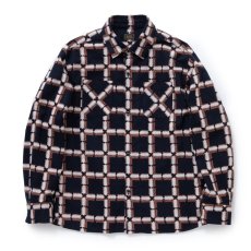 画像1: 【30%OFF】RATS/NATIVE PRINT FLANNEL SHIRT（ORANGE）［ネイティブプリントフランネルシャツ-23秋冬］ (1)