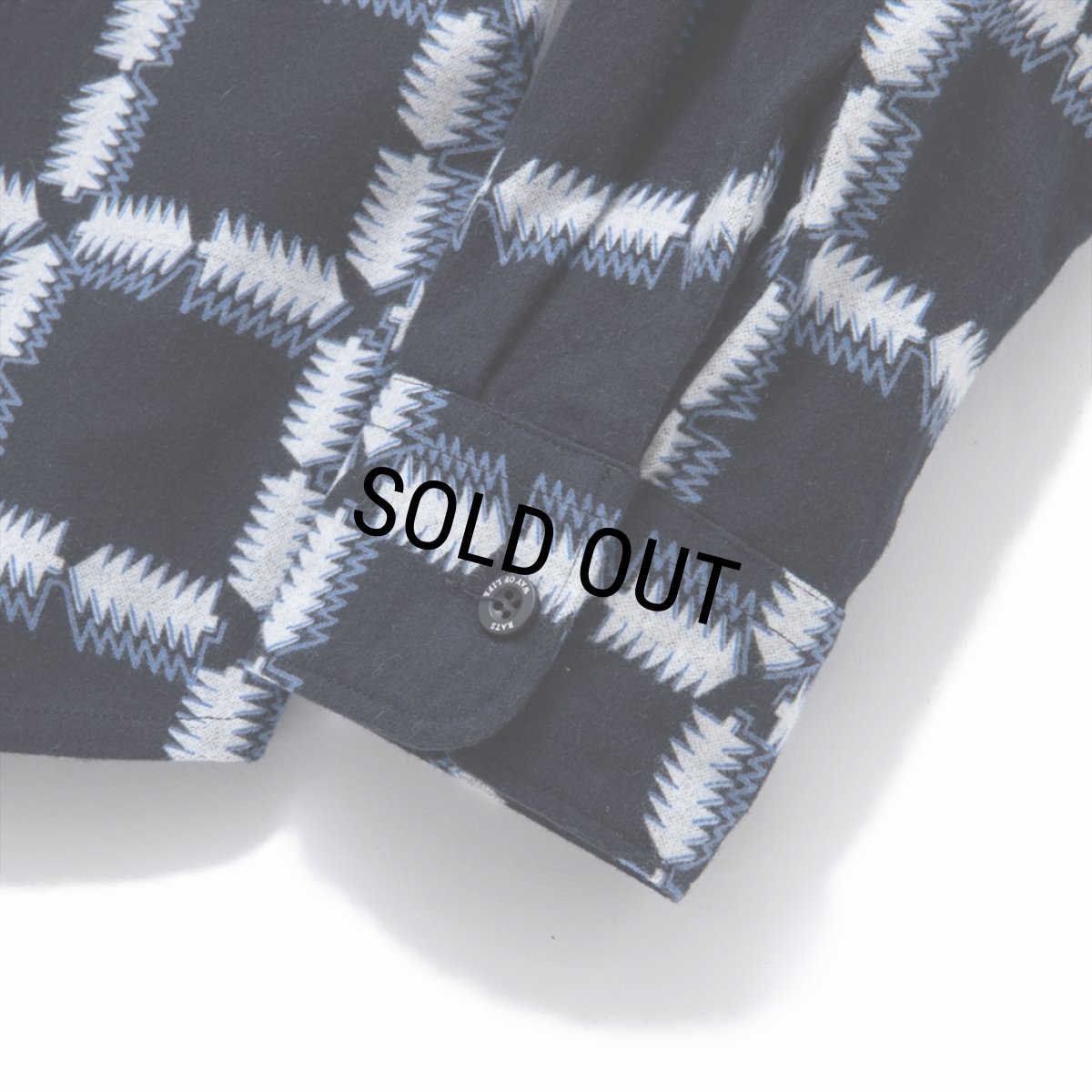 画像6: 【30%OFF】RATS/NATIVE PRINT FLANNEL SHIRT（BLUE）［ネイティブプリントフランネルシャツ-23秋冬］ (6)