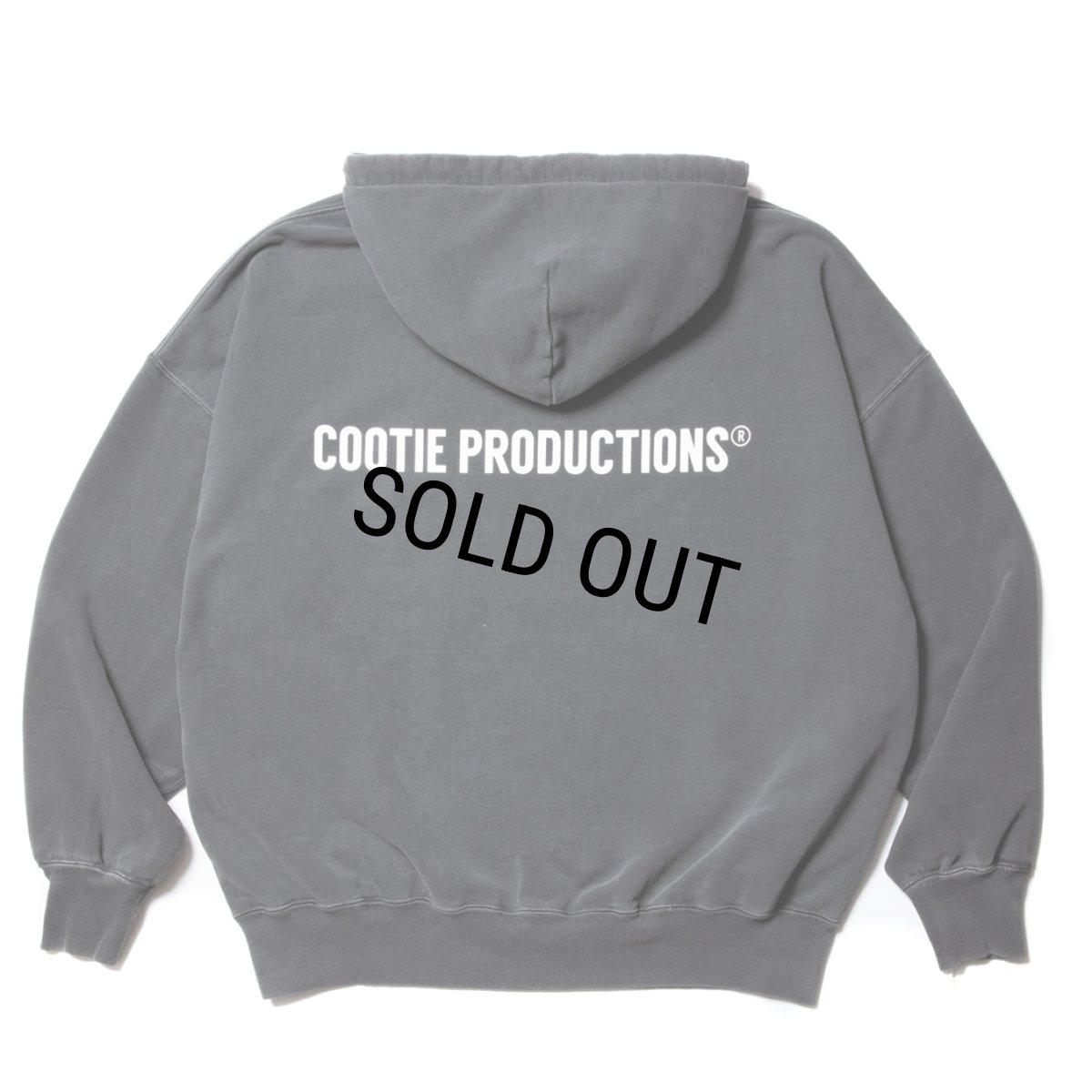 画像1: COOTIE PRODUCTIONS/Pigment Dyed Open End Yarn Sweat Hoodie（Black）［ピグメントダイスウェットフーディー-23秋冬］ (1)