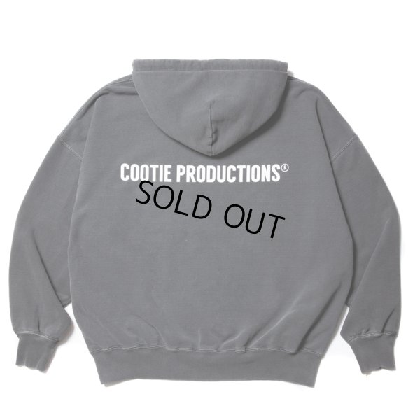 画像1: COOTIE PRODUCTIONS/Pigment Dyed Open End Yarn Sweat Hoodie（Black）［ピグメントダイスウェットフーディー-23秋冬］