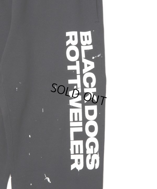 画像3: 【30%OFF】ROTTWEILER/R.W PAINTED SWEAT PANTS（BLACK）［ペイント加工スウェットパンツ-24春夏］