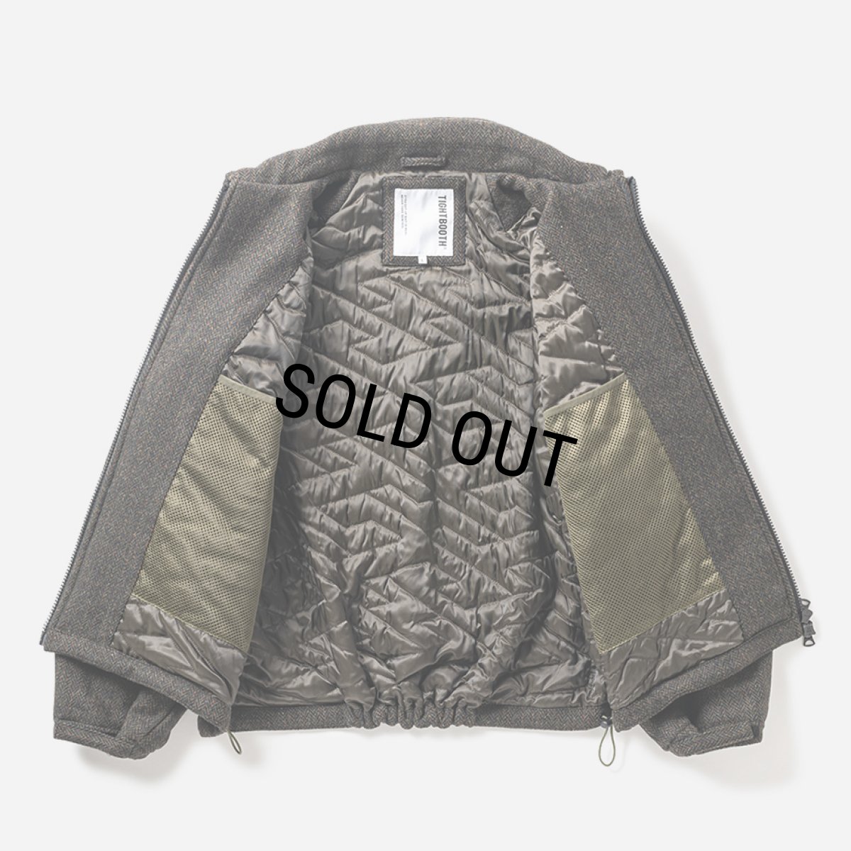 画像3: TIGHTBOOTH/TWEED PUFFY JKT（Olive）［ツイードパフィーJKT-23秋冬］ (3)