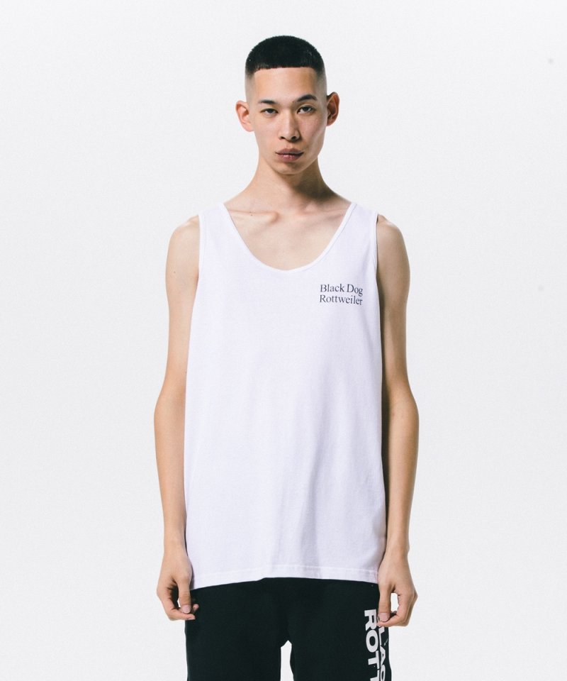 画像2: 【30%OFF】ROTTWEILER/2 LINE TANK TOP（WHITE）［タンクトップ-24春夏］