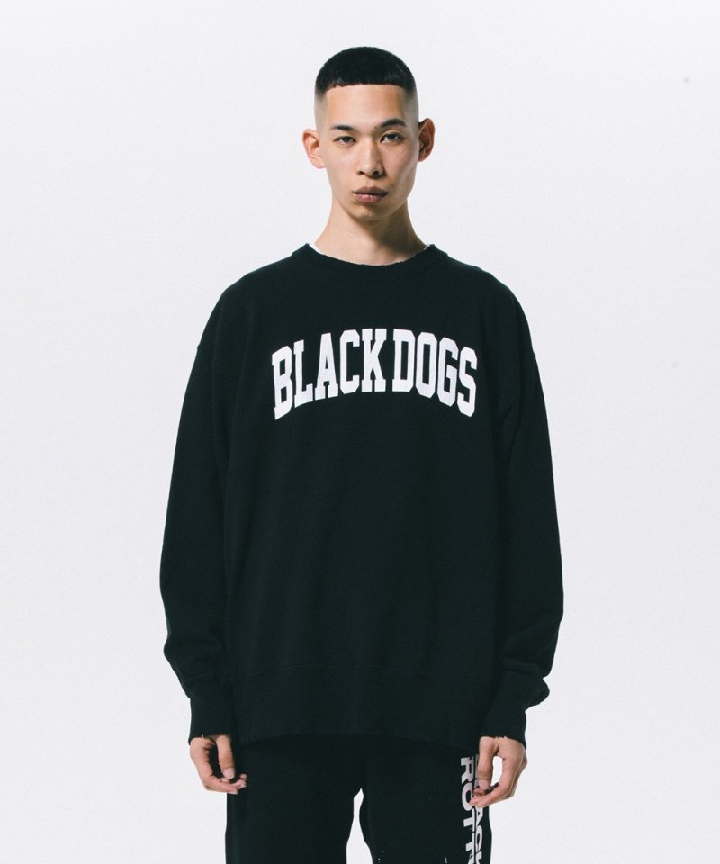 画像2: ROTTWEILER/B.D DAMAGE SWEATER（CHARCOAL） 【30%OFF】［ユーズド加工クルーネックスウェット-24春夏］