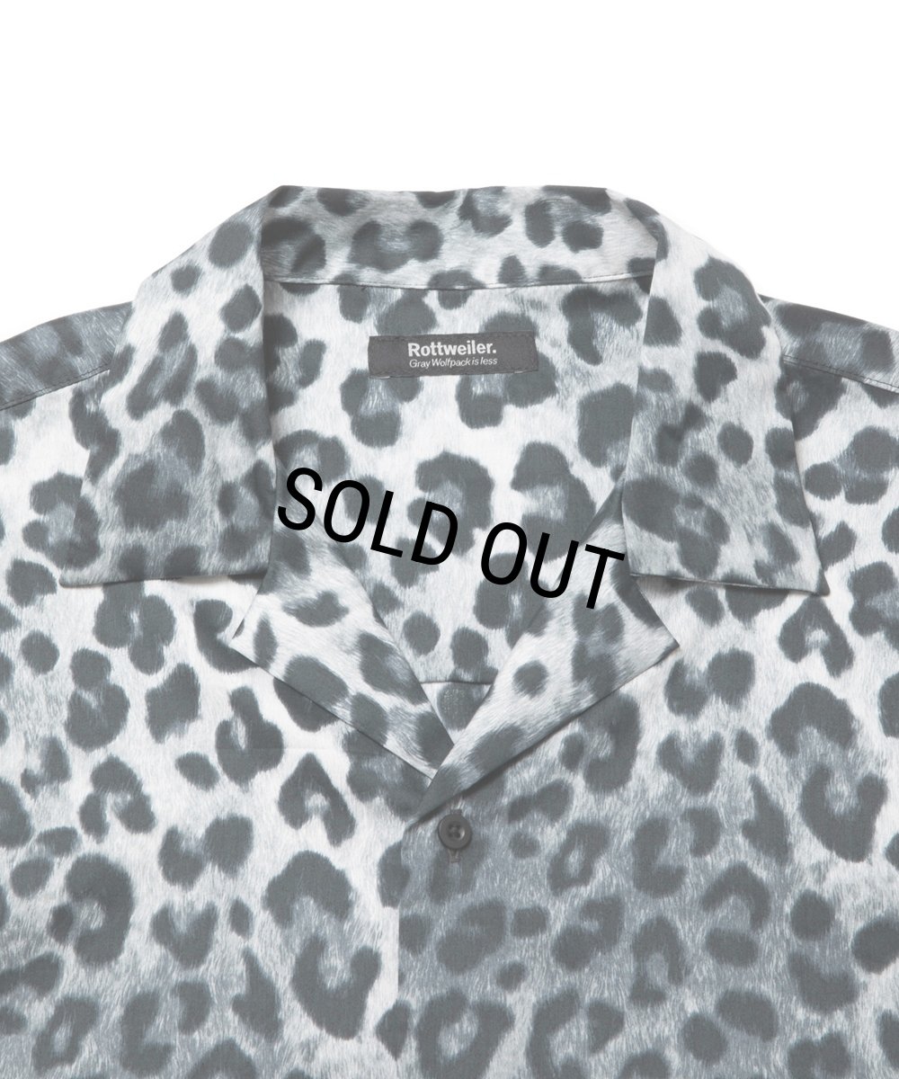 画像3: ROTTWEILER/R9 LEOPARD S/S SHIRT（GRAY） 【30%OFF】［レオパードシャツ-24春夏］ (3)