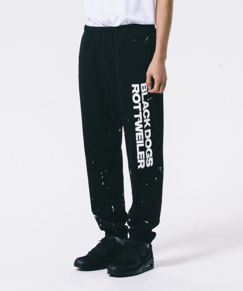 画像3: 【30%OFF】ROTTWEILER/R.W PAINTED SWEAT PANTS（BLACK）［ペイント加工スウェットパンツ-24春夏］