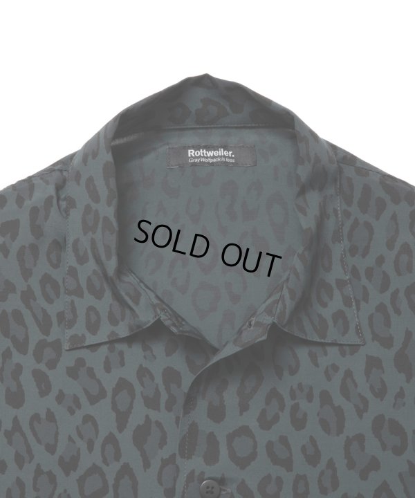 画像3: ROTTWEILER/R9 LEOPARD L/S SHIRT（GREEN）［レオパードシャツ-24春夏］