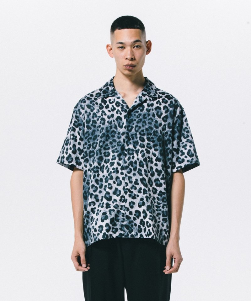 画像2: ROTTWEILER/R9 LEOPARD S/S SHIRT（GRAY） 【30%OFF】［レオパードシャツ-24春夏］