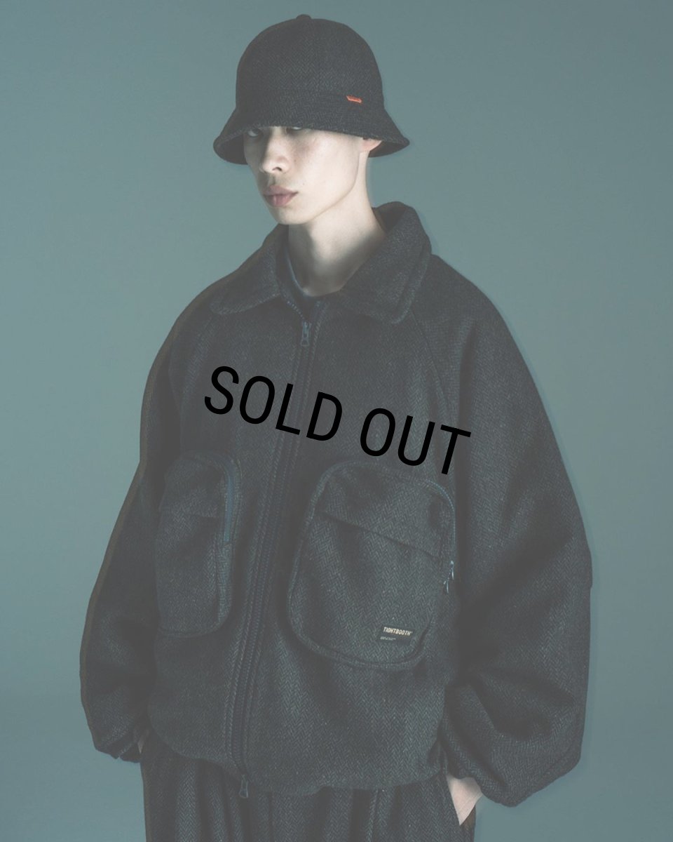 画像10: TIGHTBOOTH/TWEED PUFFY JKT（Olive）［ツイードパフィーJKT-23秋冬］ (10)