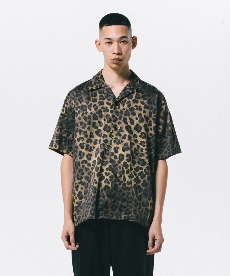 画像2: 【40%OFF】ROTTWEILER/R9 LEOPARD S/S SHIRT（BEIGE）［レオパードシャツ-24春夏］