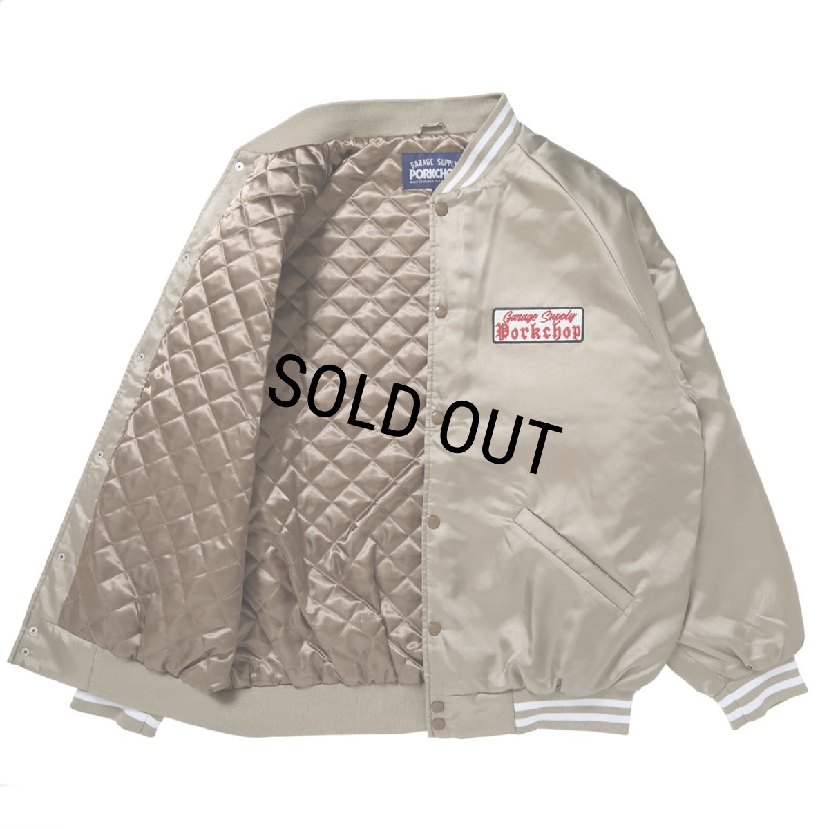 画像3: PORKCHOP/SATIN SPORTS JKT（GOLD）［サテンスポーツJKT-23秋冬］ (3)