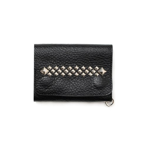 他の写真1: CALEE/STUDS LEATHER FLAP HALF WALLET（BLACK）［スタッズレザーハーフウォレット-23秋冬］