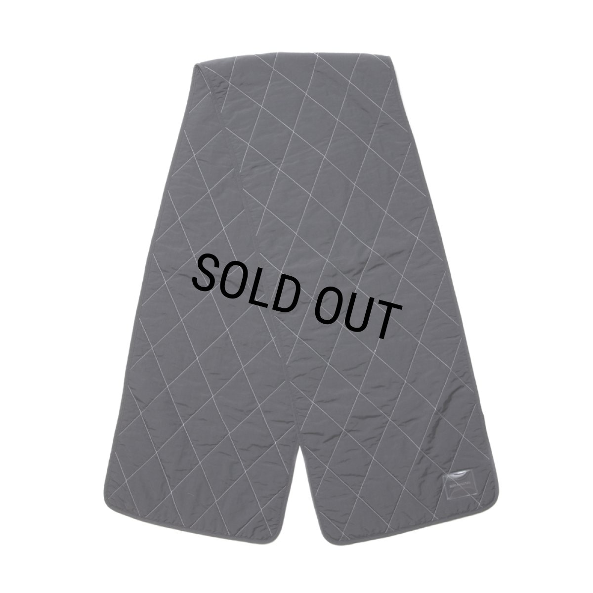 画像2: COOTIE PRODUCTIONS/Nylon Quilting Wide Stole（Black/White）［ナイロンキルティングワイドストール-23秋冬］ (2)