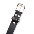 画像3: CALEE/STUDS LEATHER NARROW BELT（BLACK）［スタッズレザーナローベルト-23秋冬］