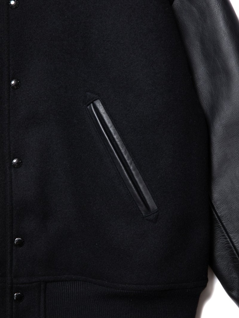 画像3: COOTIE PRODUCTIONS/Wool Melton Error Fit Stadium Jacket（Black/Black）［ウールメルトンエラーフィットスタジアムJKT-23秋冬］