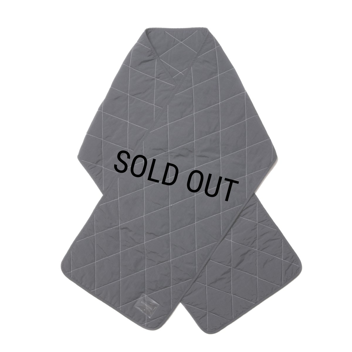 画像1: COOTIE PRODUCTIONS/Nylon Quilting Wide Stole（Black/White）［ナイロンキルティングワイドストール-23秋冬］ (1)