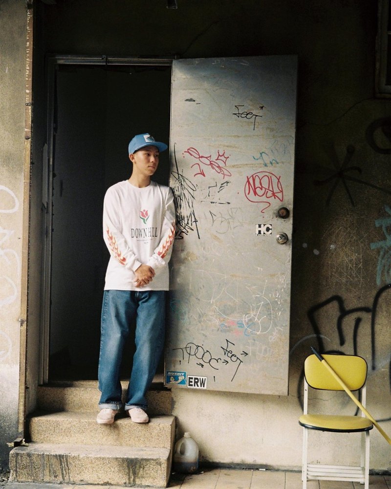 画像3: CHALLENGER/L/S DOWNHILL TEE（WHITE）［プリント長袖T-23秋冬］