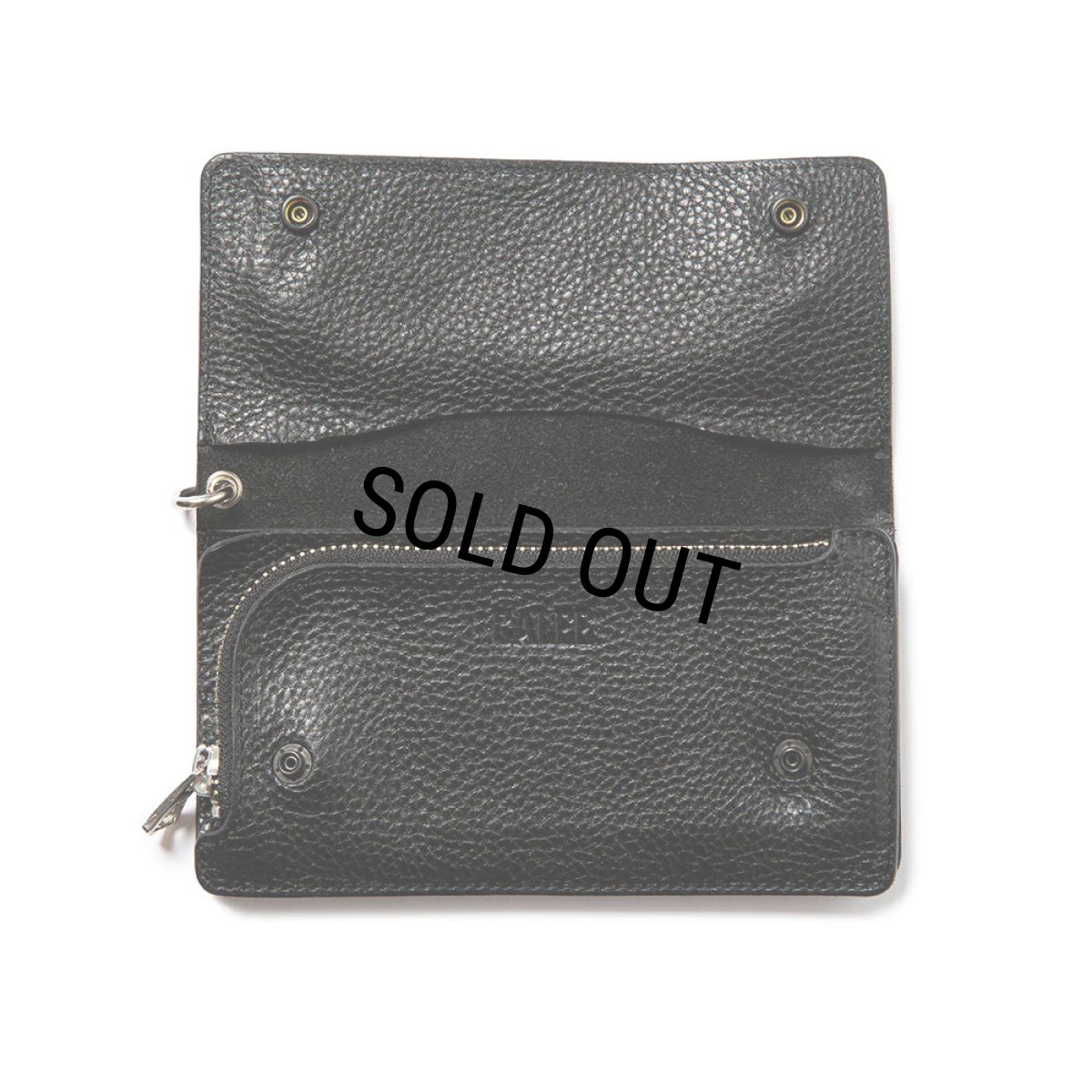 画像3: CALEE/STUDS LEATHER LONG WALLET（BLACK）［スタッズレザーロングウォレット-23秋冬］ (3)