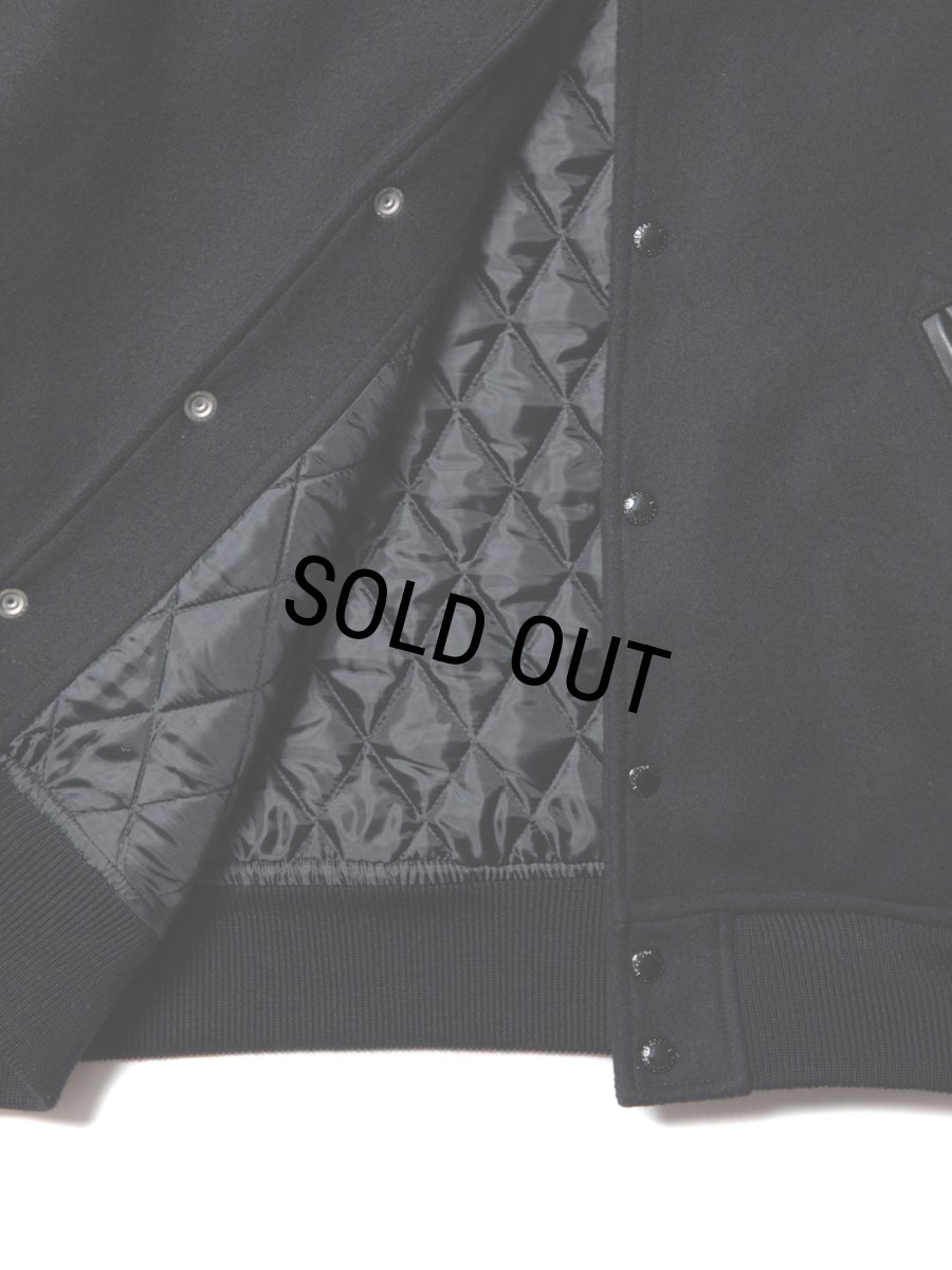 画像6: COOTIE PRODUCTIONS/Wool Melton Error Fit Stadium Jacket（Black/Black）［ウールメルトンエラーフィットスタジアムJKT-23秋冬］ (6)